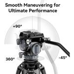 Ulanzi VideoFast Heavy-Duty Tripod with Fluid Head (Carbon Fiber)