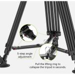 Ulanzi VideoFast Heavy-Duty Tripod with Fluid Head (Aluminum)