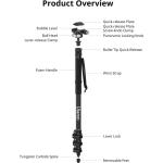 Ulanzi TT35 Monopod Hiking Pole with Ball Head