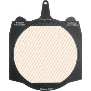 Lindsey Optics Brilliant² Rota-Streak Filter (4 x 5.65", Orange, 2mm Cylindrical Lens Spacing)