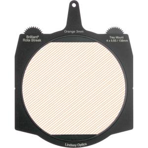 Lindsey Optics Brilliant² Rota-Streak Filter (4 x 5.65", Orange, 3mm Cylindrical Lens Spacing)