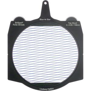 Lindsey Optics Brilliant² Rota-Streak Filter (6.6 x 6.6", Blue 4-Point Star)