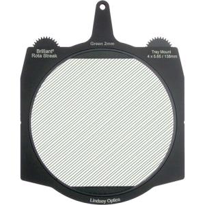 Lindsey Optics Brilliant² Rota-Streak Filter (6.6 x 6.6", Green, 2mm Cylindrical Lens Spacing)