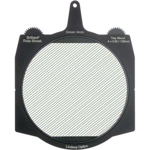 Lindsey Optics Brilliant² Rota-Streak Filter (6.6 x 6.6", Green, 3mm Cylindrical Lens Spacing)
