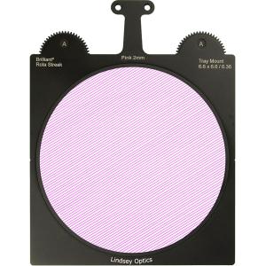 Lindsey Optics Brilliant² Rota-Streak Filter (6.6 x 6.6", Pink, 2mm Cylindrical Lens Spacing)