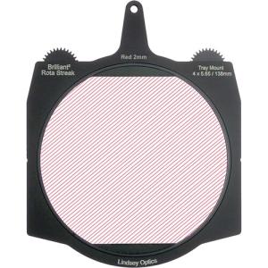 Lindsey Optics Brilliant² Rota-Streak Filter (6.6 x 6.6", Red, 2mm Cylindrical Lens Spacing)