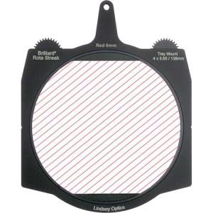 Lindsey Optics Brilliant² Rota-Streak Filter (6.6 x 6.6", Red, 6mm Cylindrical Lens Spacing)