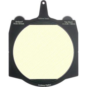 Lindsey Optics Brilliant² Rota-Streak Filter (6.6 x 6.6", Yellow, 3mm Cylindrical Lens Spacing)