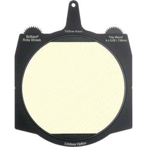 Lindsey Optics Brilliant² Rota-Streak Filter (6.6 x 6.6", Yellow, 4mm Cylindrical Lens Spacing)