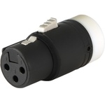 Cable Techniques Low-Profile Right-Angle XLR 3-Pin Female Connector (Large Outlet, B-Shell, White Cap)