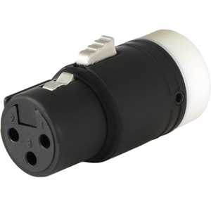 Cable Techniques Low-Profile Right-Angle XLR 3-Pin Female Connector (Large Outlet, B-Shell, White Cap)