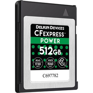 Delkin Devices 512GB POWER CFexpress Type B Memory Card