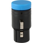 Cable Techniques Low-Profile Right-Angle XLR 3-Pin Female Connector (Standard Outlet, A-Shell, Blue Cap)