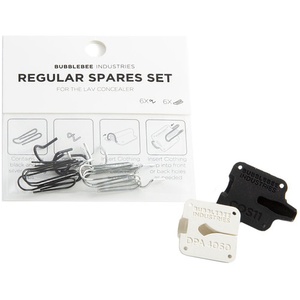 Bubblebee Industries Regular Spares Set for Lav Concealer (6 Sets, Silver/Black)