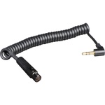 Cable Techniques TA3F to 3.5mm TRS Right-Angle Coiled Cable for Lectrosonics LR Receiver (8", Extends to 14")