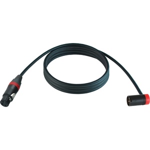 Cable Techniques Straight XLR Female to Low-Profile Right-Angle XLR Male Stage & Studio Mic Cable (Red Ring/Cap, 25')