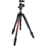 Manfrotto Befree Advanced Travel Aluminum Tripod with 494 Ball Head (Twist Locks, Red)