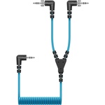 Sennheiser CL 35-Y Dual Locking 3.5mm TRS Male to 3.5mm TRS Male Coiled Y-Cable