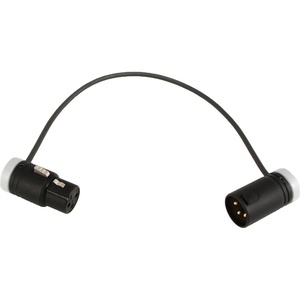 Cable Techniques Low-Profile, 3-Pin XLR Female to 3-Pin XLR Male Adjustable-Angle Cable (Gray Caps, 10")