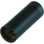 Cable Techniques Low-Profile Right-Angle Mini-XLR 3-Pin Male Connector with Adjustable Exit (Standard Outlet, Black Cap)