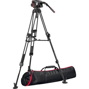 Manfrotto 509HD Tripod System with Aluminum 645 Twin FAST Legs, 2-in-1 Spreader & Carry Bag