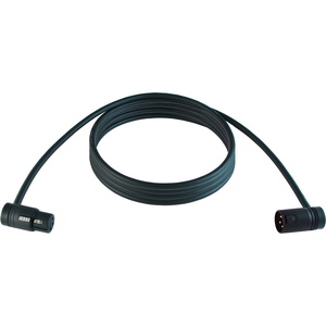 Cable Techniques Low-Profile Right-Angle XLR Female to Low-Profile Right-Angle XLR Male Premium QUAD Cable (Black Cap, 25')