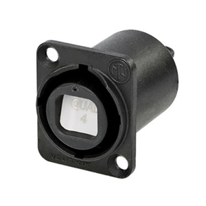 Neutrik NO4FDW-A Multi-Mode opticalCON Female Quad Chassis Connector (Black)