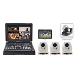 Datavideo HS-1600T Mark II Mobile Studio Kit with 3 x PTC-140T, Wall Mounts & TLM-700K (White)