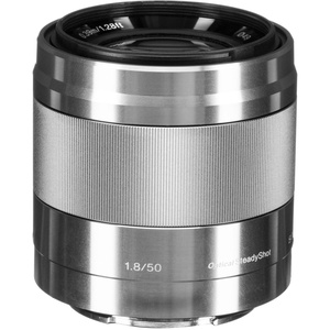 Sony E 50mm f/1.8 OSS Lens (Silver)