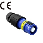 KUPO PowerFit Single-pole Line Source Connector- Neutral Blue