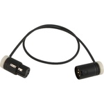 Cable Techniques Low-Profile, 3-Pin XLR Female to 3-Pin XLR Male Adjustable-Angle Cable (White Caps, 24")