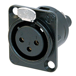 Neutrik NC3FD-S-1-B Three-Pin XLR Female Receptacle (Black Shell)