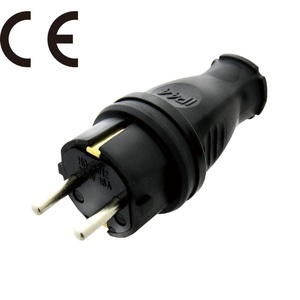 KUPO Schuko Connector Inline Male (Rubber)