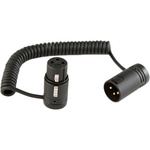 Cable Techniques Coiled Jumper Cable Low-Profile XLR 3-Pin Female to XLR 3-Pin Male (6 to 15")