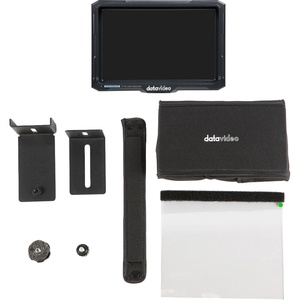 Datavideo 7" 4K HDMI On-Camera LCD Monitor + Through The Lens Teleprompter Kit