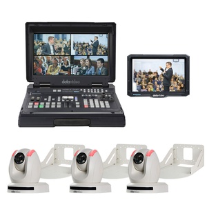 Datavideo Streaming Studio Kit with Switcher, 3 x PTZ Cameras, Wall Mounts & Monitor (White)