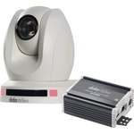 Datavideo HDBaseT PTZ Camera with 20x Optical Zoom and HBT-11 HDBaseT Receiver Box (White)