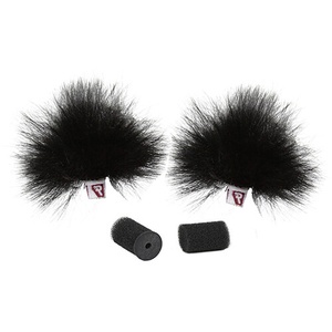 Rycote Pair Black Ristretto Lavalier Windjammer