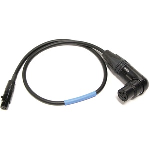 Cable Techniques XLR-3F Right Angle to TA3F Balanced UCR Receiver Cable to SD (24", Black XLR Ring)