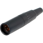 Cable Techniques CT-TA4M-K TA4M 4-Pin Male Mini-XLR Connector (Black)