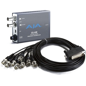 AJA 3G-AM 8-Channel AES Embedder/Disembedder with BNC Breakout Cable