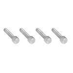 KUPO Aluminum M6*30mm Thumb Screw Slotted Knurled Head(Set Of 4)