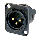 Neutrik NC3MD-S-1-B 3-Pin XLR Male Receptacle
