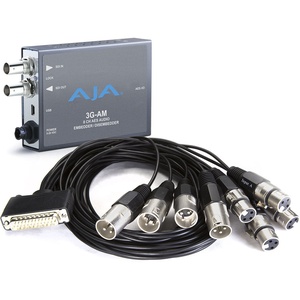 AJA 3G-AM 8-Channel AES Embedder/Disembedder with XLR Breakout Cable