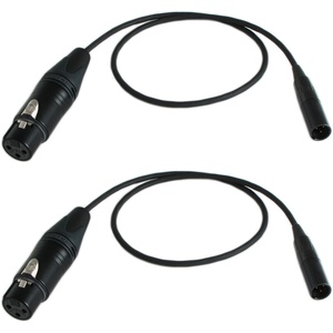 Cable Techniques XLR 3-Pin Female to TA3 Male Cable for Blackmagic Pocket Cinema Camera (2-Pack, 20")