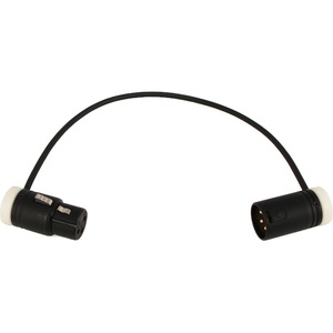 Cable Techniques Low-Profile, 3-Pin XLR Female to 3-Pin XLR Male Adjustable-Angle Cable (White Caps, 10")