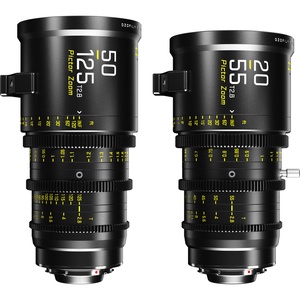 DZOFilm Pictor 20-55mm and 50-125mm T2.8 Super35 Zoom Lens Bundle (PL Mount and EF Mount, Black)