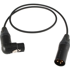 Cable Techniques CT-PXR-18K Lectrosonics UCR Receiver Bag Cable - XLR-3F RA to XLR-3M (18", Black XLR Ring)