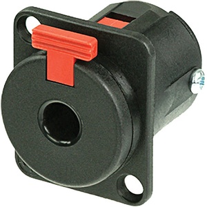 Neutrik NJ3FP6CBAG Locking Chassis-Mount Female Stereo (TRS) Phone Connector- Black