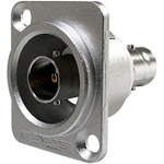 Canare BCJ-JRUDK 75-Ohm Panel Flush-Mount BNC Female to BNC Female Receptacle for 12G -SDI (Silver)/(20 pcs)